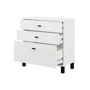 Madia Mindo, Credenza 3 Cassetti, 77x35x78h cm Bianco Opaco