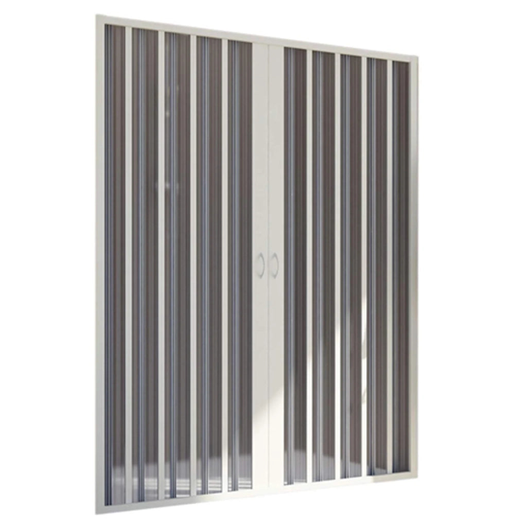 Porta Doccia in PVC 180CM H185 a soffietto con Apertura Centrale colore Bianco mod. Flex