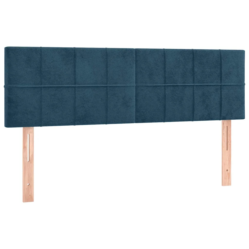 Giroletto a Molle con Materasso Blu Scuro 140x190 cm in Velluto 3141303