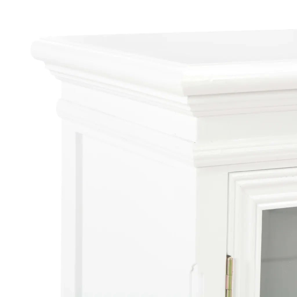 Credenza-Buffet-Armadio da cucina Bianca 70x28x70 cm in Legno Massello di Pino