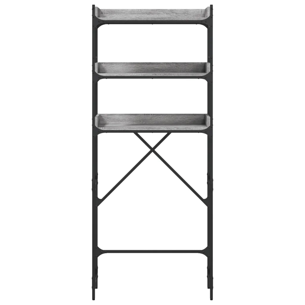 Scaffale per Lavatrice Grigio Sonoma 67x25x163 cm Multistrato 838981
