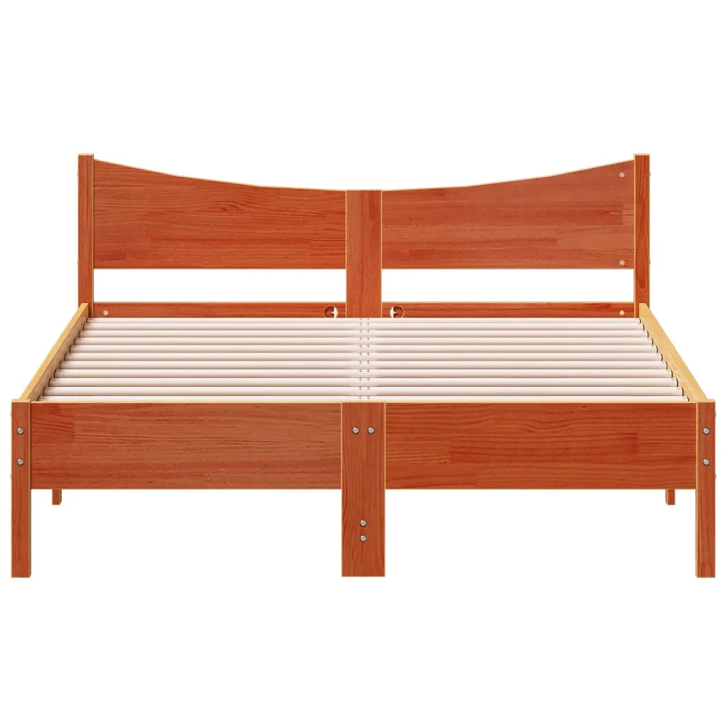 Giroletto senza Materasso Marrone Cera 140x200cm Massello Pino