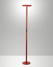Lampada da terra Fizz a LED 50W integrato, struttura in alluminio e metacrilato, CCT regolabile 2700K-4000K, Rosso - Fizz