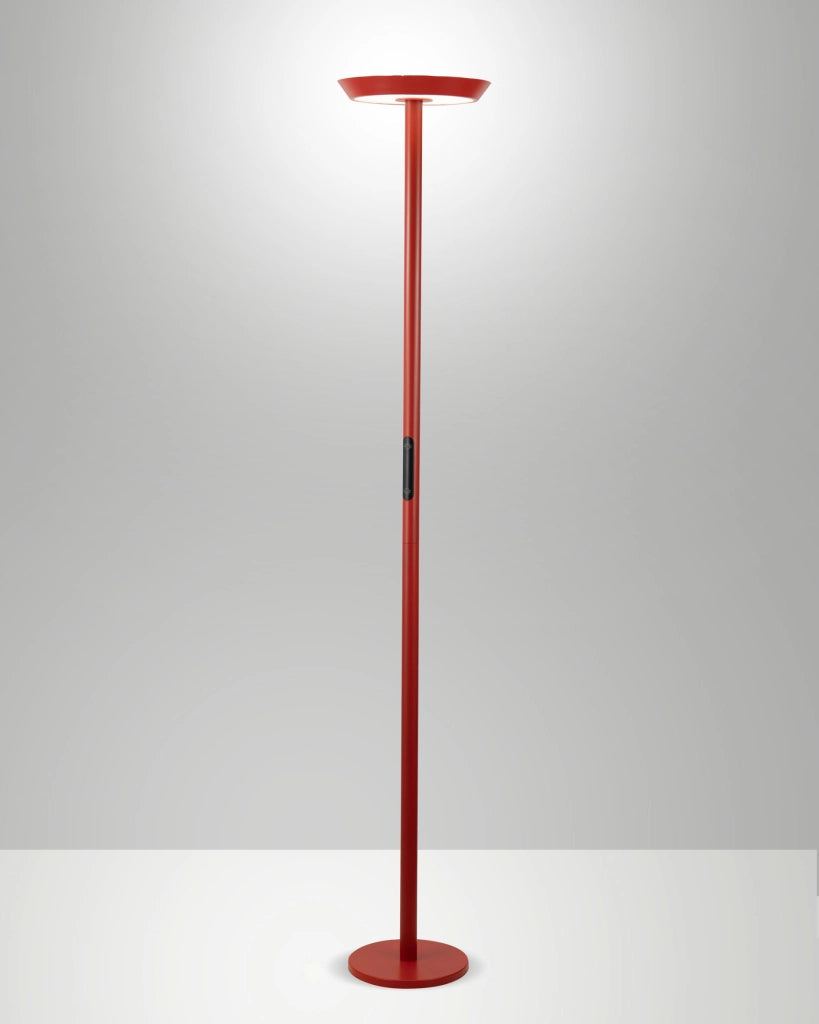 Lampada da terra Fizz a LED 50W integrato, struttura in alluminio e metacrilato, CCT regolabile 2700K-4000K, Rosso - Fizz