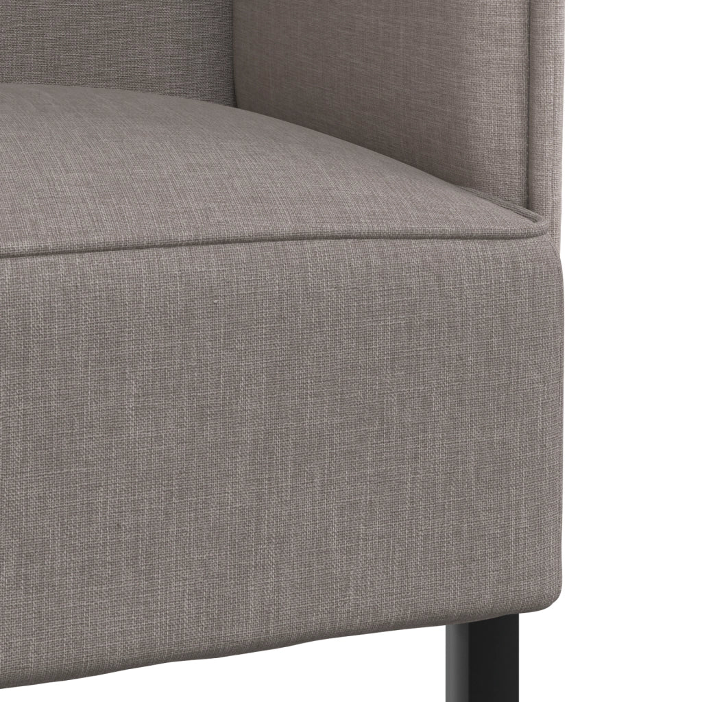Divano Alto Schienale Tortora 109x56x121 cm Tessuto