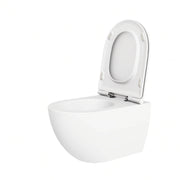 Azzurra Ceramica "Comoda" Coppia Di Sanitari Sospesi Bianco Opaco Senza Brida