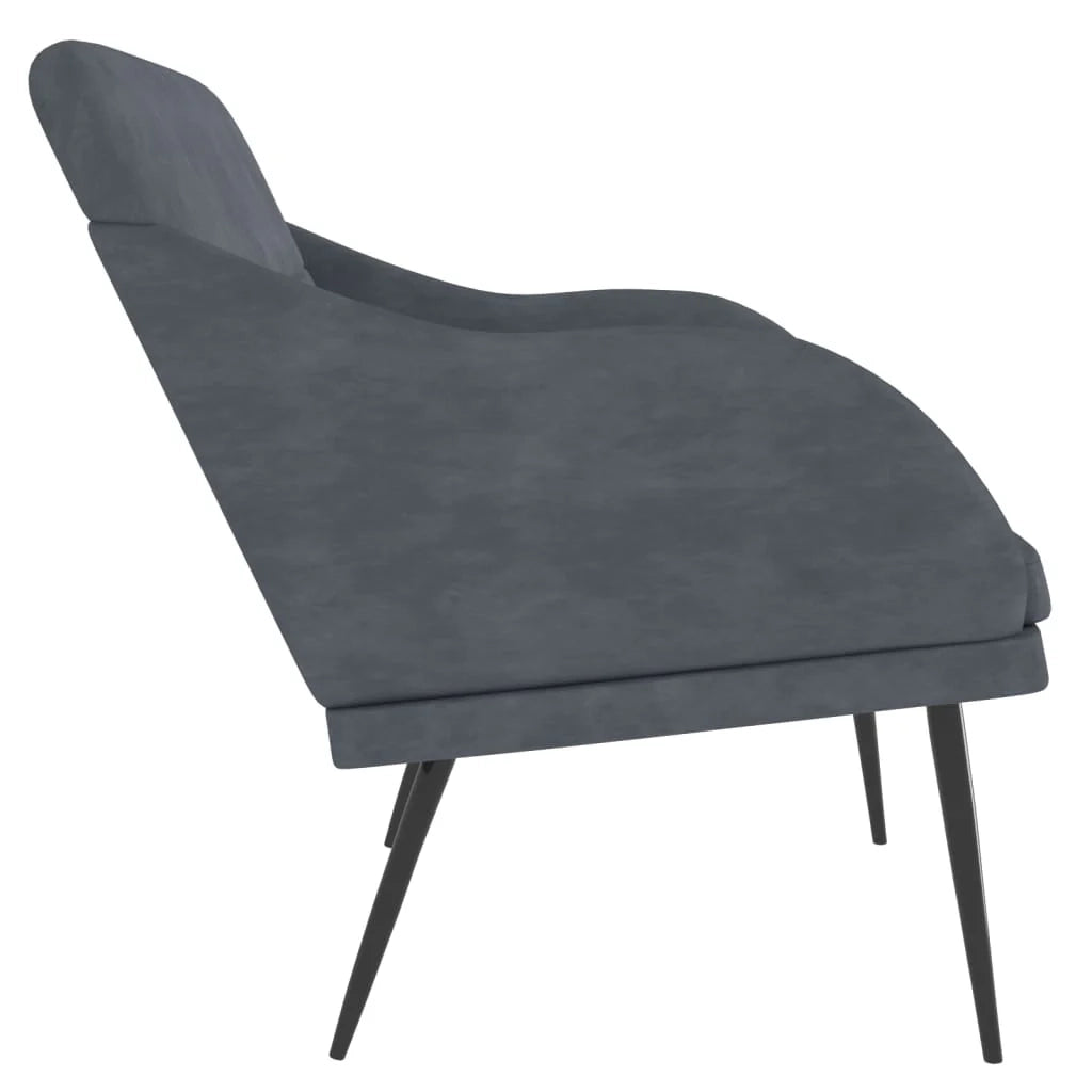 Panca 110 x 76 x 80 cm velluto grigio scuro 02_0010514