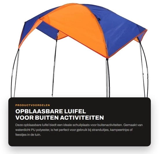 Tenda Opaca Inflabile - Resistente all'Acqua - Adatta per 2/3/4 Persone - Rivestimento in PU e Poliestere - Inclusa Struttura/Maniglie/Cordami - Peso Leggero 1143-1421 g - Tenda da Campeggio