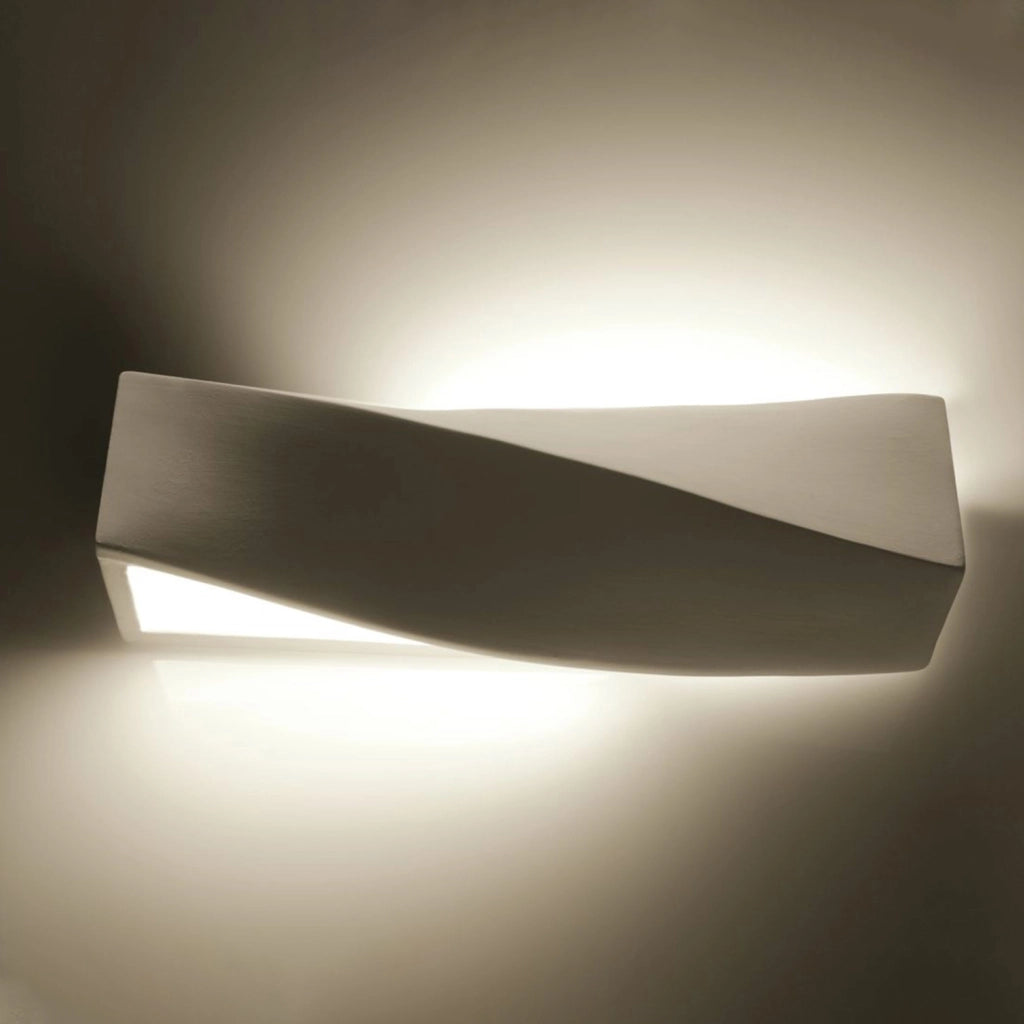 Applique ceramica bianca E27 Pure Lume Deltio PU.0003