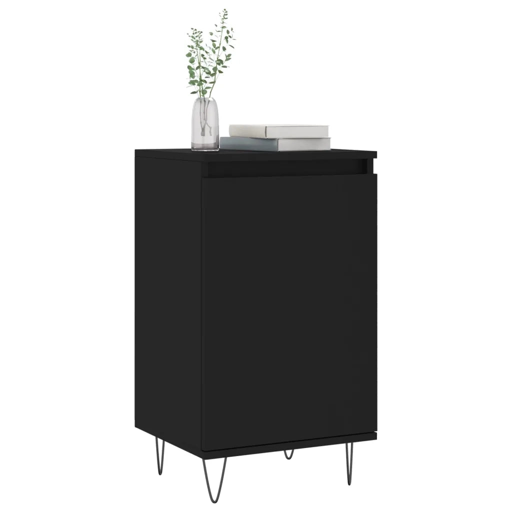 Credenze 2 pz Nere 40x35x70 cm in Legno Multistrato 831055