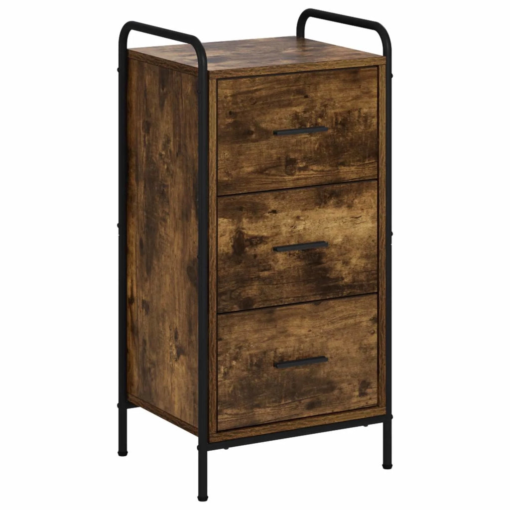 Credenza Rovere Fumo 97 x 33 x 81 cm Legno ingegnerizzato 8013790
