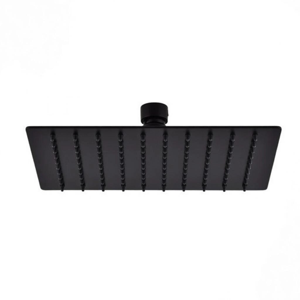 Soffione doccia ultraslim quadrato acciaio inox 20x20 cm SPAGNA - Nero Opaco