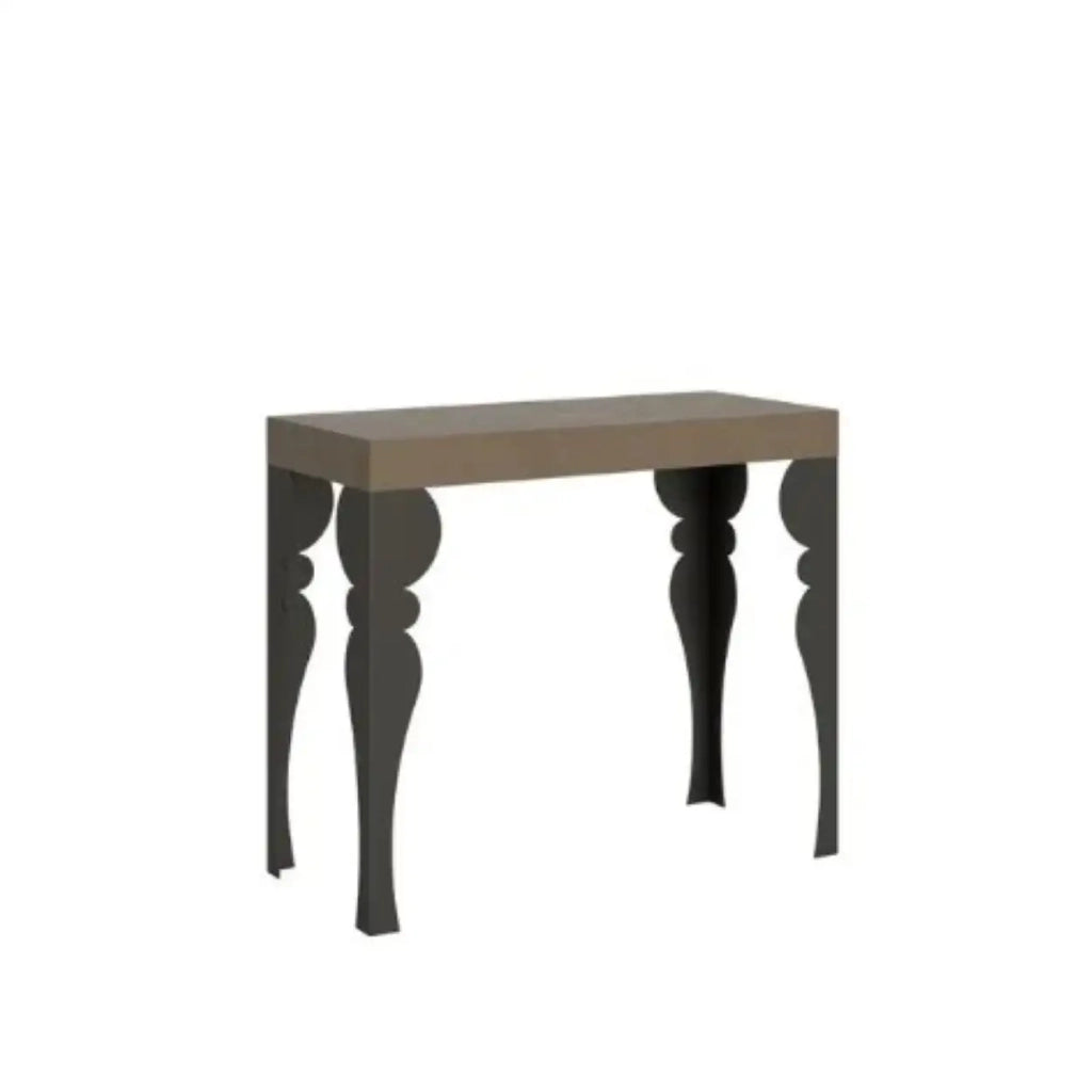 Consolle allungabile 90x40/196 cm Paxon Small Premium tortora gambe antracite