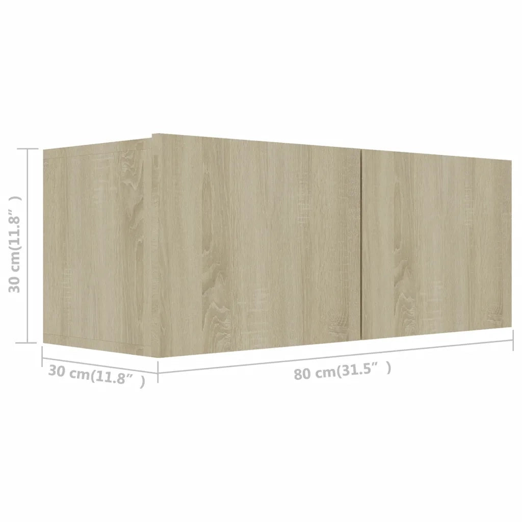 Set di Mobili Porta TV 2 pz Rovere Sonoma in Legno Multistrato 3079017