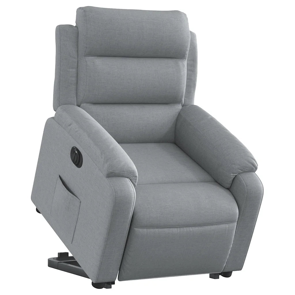 Poltrona Reclinante Alzapersona Elettrica Grigio Chiaro Tessutocod mxl 84901
