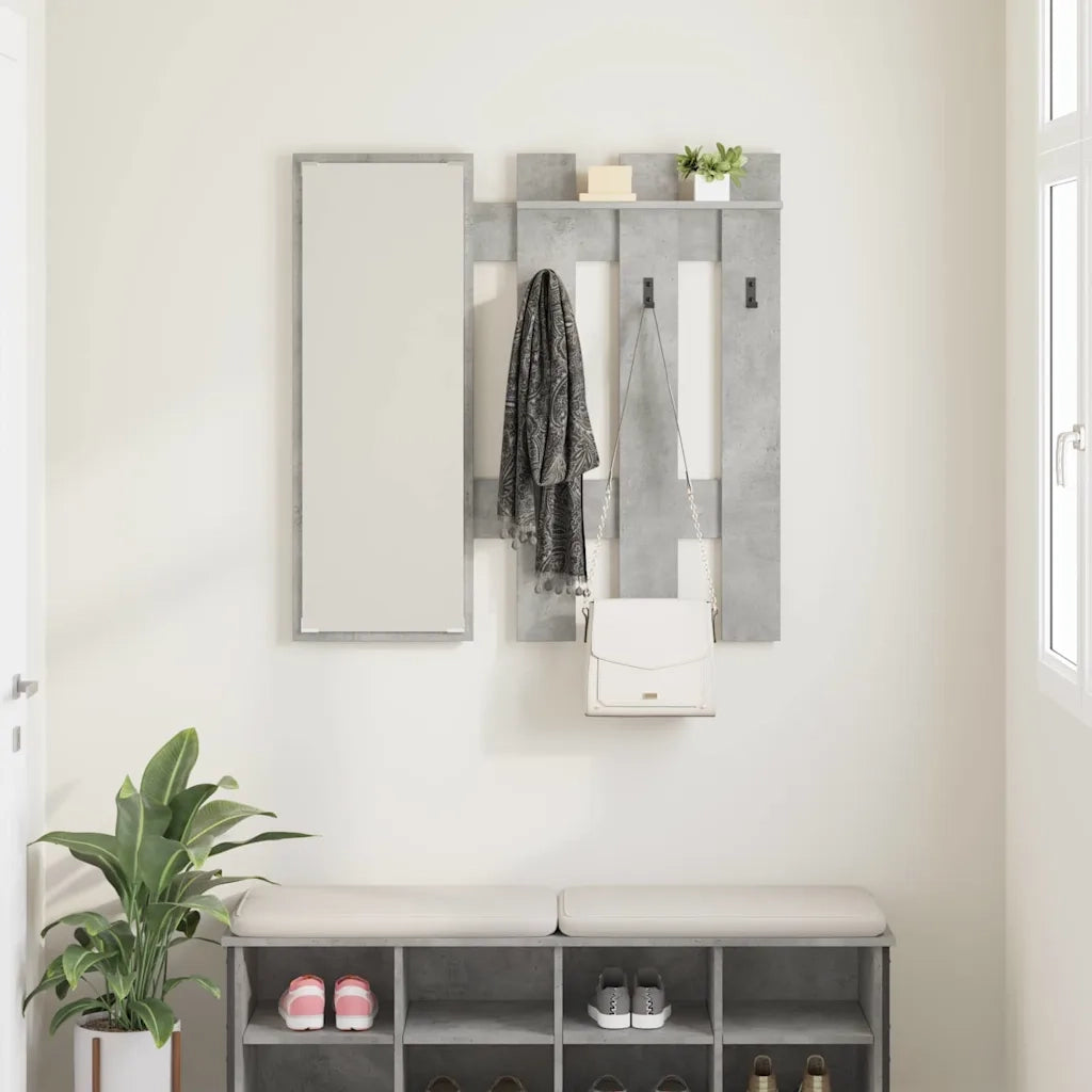 vidaXL Appendiabiti a muro Grigio Cemento 100 x 10 x 100 cm