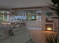 Camino a Bioetanolo da Pavimento 110x85,5x22,5 cm Simple Portal 2 con Vetro