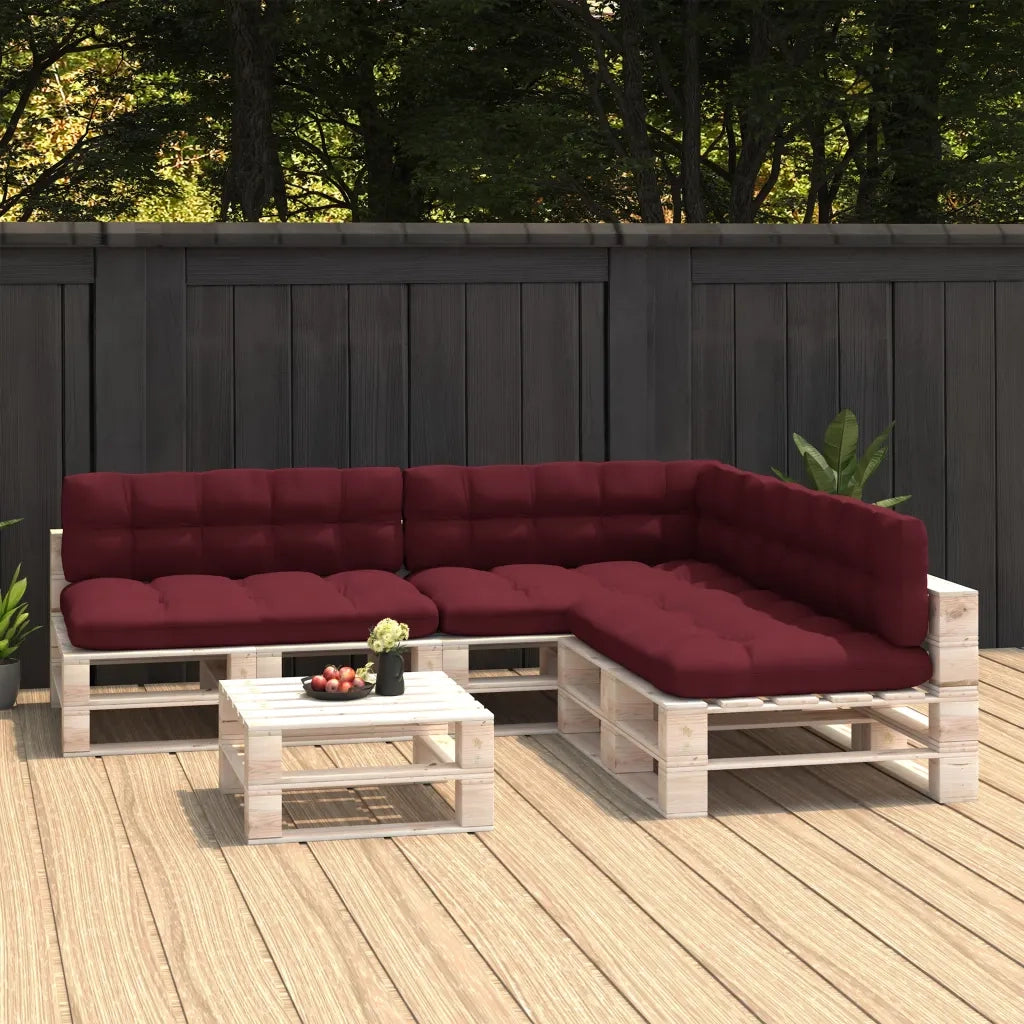 Cuscini per Divano Pallet 7 pz Rosso Vino 314597