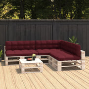 Cuscini per Divano Pallet 7 pz Rosso Vino 314597