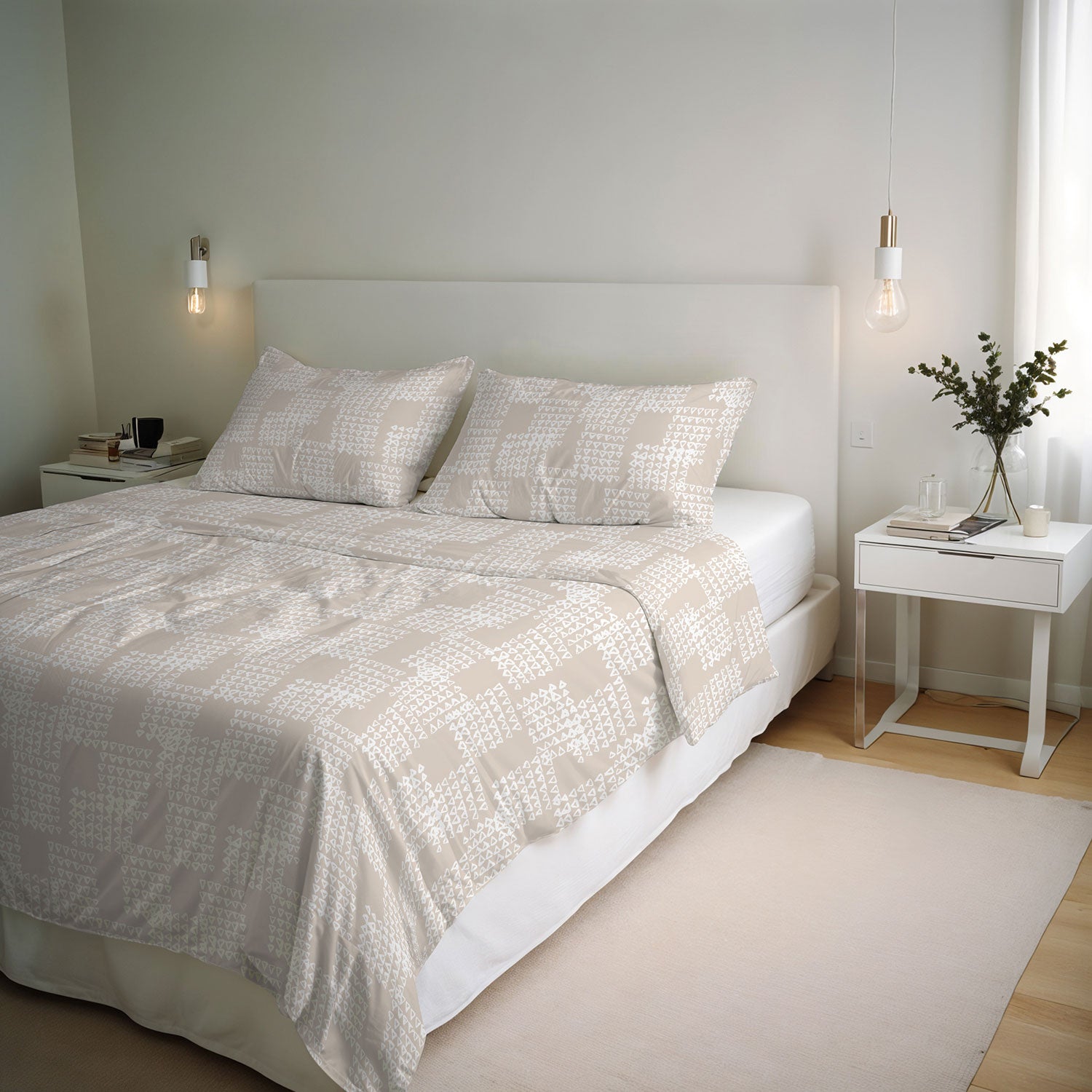 Copripiumino Matrimoniale con Stampa sul Sacco e Federe Linea River Kura