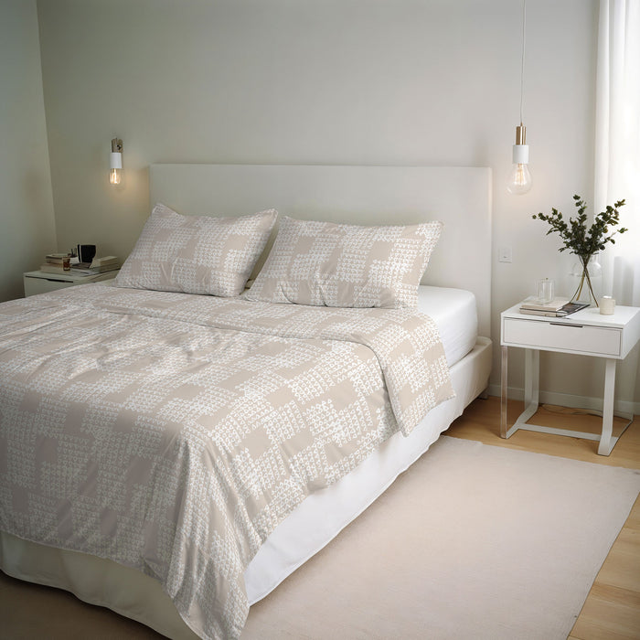 Copripiumino Matrimoniale con Stampa sul Sacco e Federe Linea River Kura