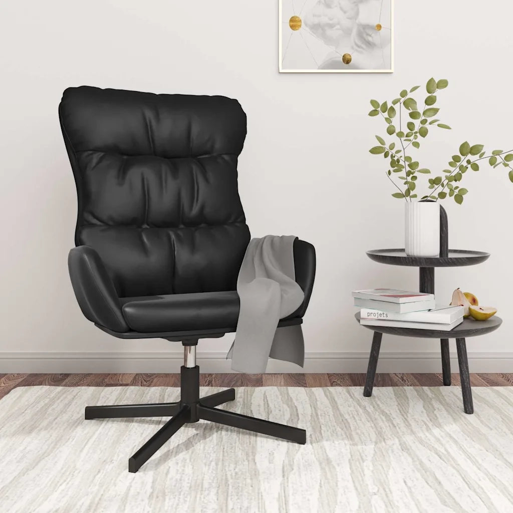Divano Sedia-Poltrona Relax Nera in Similpelle 367602