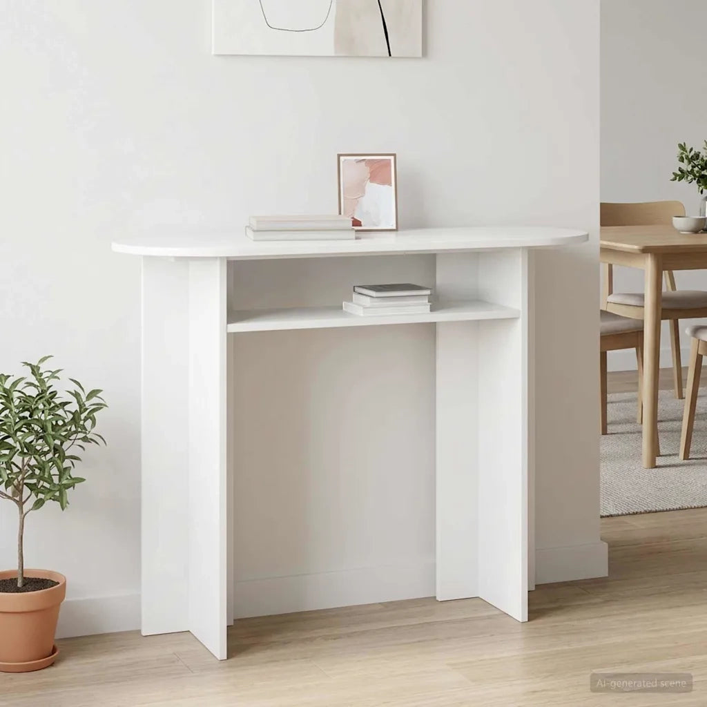 Tavolo consolle Bianco Lucido 100 x 39,5 x 75 cm 8001162