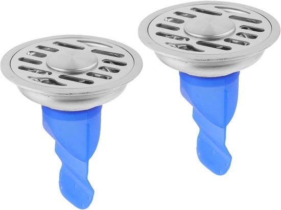 Sicurezza di Ritorno per Doccia, 2 Pezzi, Corpo in Silicone, Cuscinetto in Acciaio Inossidabile - Filtro per Doccia da 10cm/9cm, Valvola Unidirezionale (10cm)