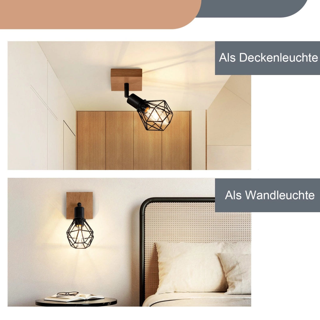 ZMH Faretto da soffitto neri metallo orientabili 350° max 40W LED per corridoio soggiorno camera letto cucina
