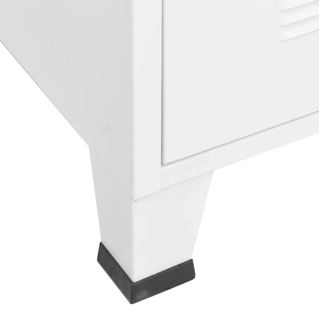 Mobile TV-Credenza TV-Console TV Industriale Bianco 105x35x42 cm in Metallo