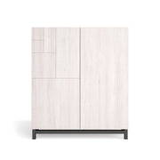 Scarpiera Herdasa effetto bianco gambe grafite 112x90x27