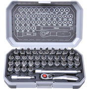 SERIE SET 39PZ INSERTI CON BUSSOLA ATTACCO 1/4 + CRICCHETTO + PROLUNGHE REITOOL 00682