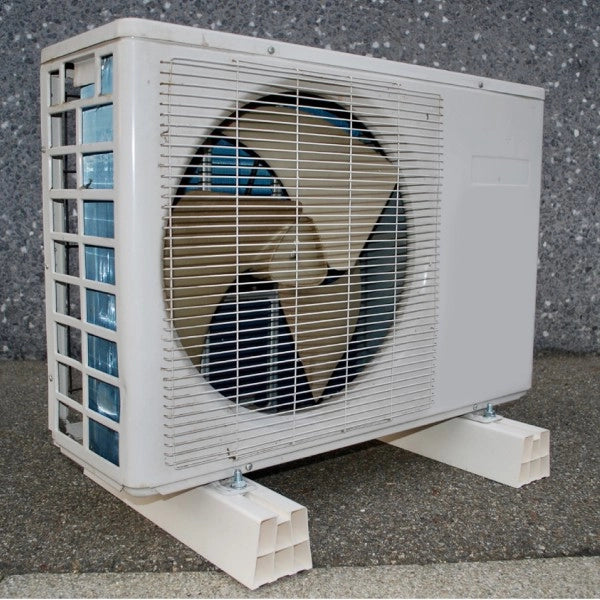 BASE ANTIVIBRANTE A PAVIMENTO PER UNITÀ ESTERNE DI CONDIZIONAMENTO IN PVC   MODELLO BP3-80 - L=450MM H=80MM P=80MM - 280KG PER KIT  - GIS