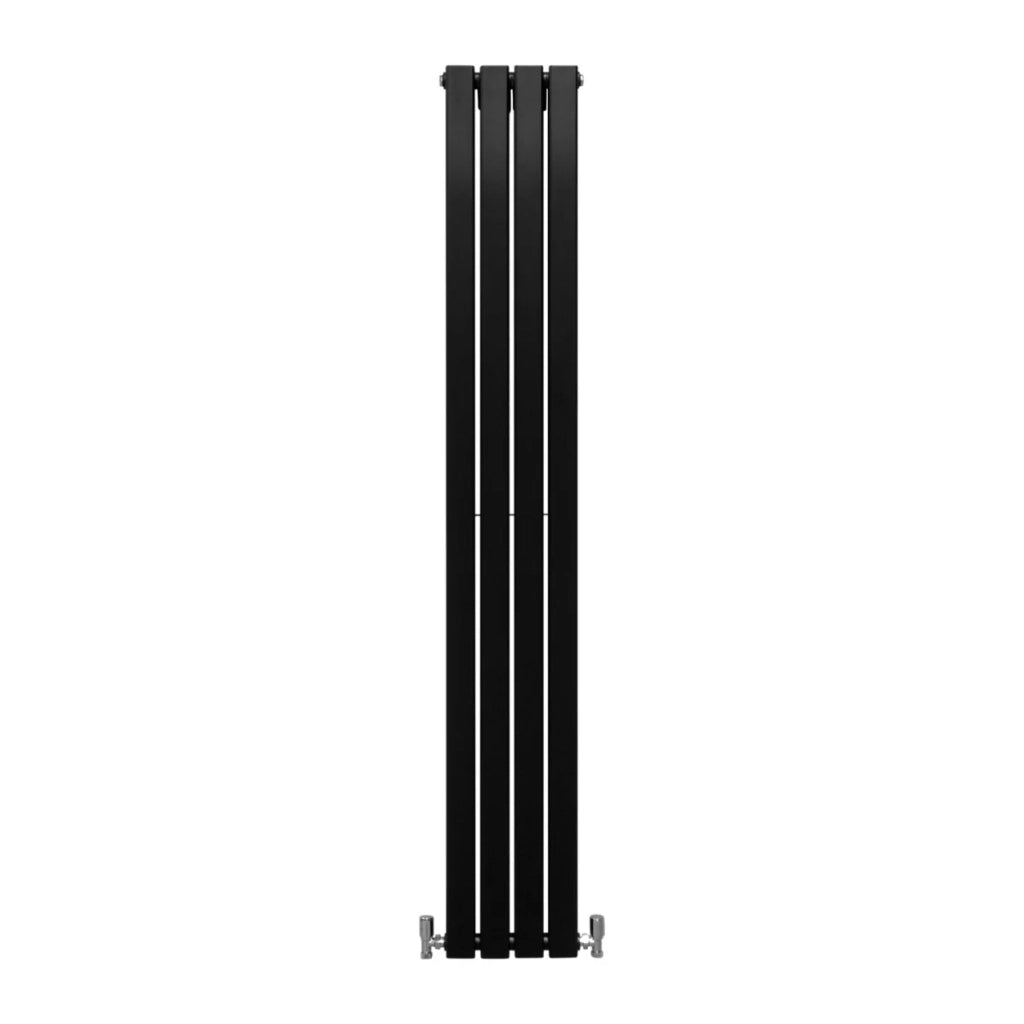 Radiatore Termosifone Termoarredo Design Piatto Pannello Elementi Nero Opaco