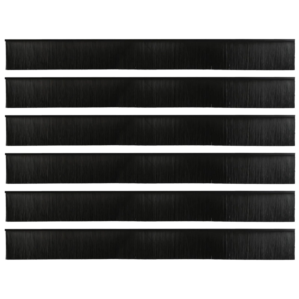Spazzole per porte autoadesive 6 pz Nero 100 cm CFW6702392