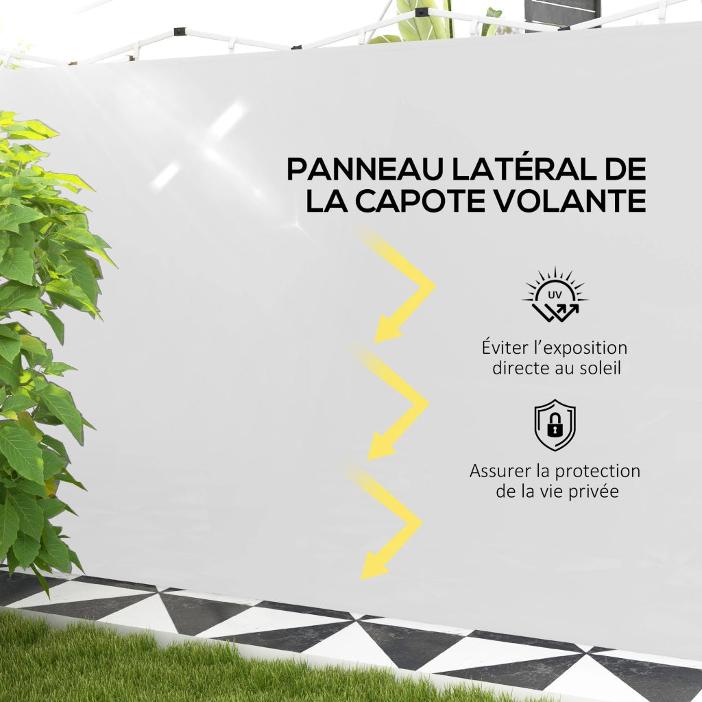 Pannelli laterali per gazebo ¨C zephmum ¨C 2 pz, bianco