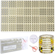 Kit per collane per bracciali - creazione di gioielli fai da te - 1450 pezzi - nero/oro - acrilico