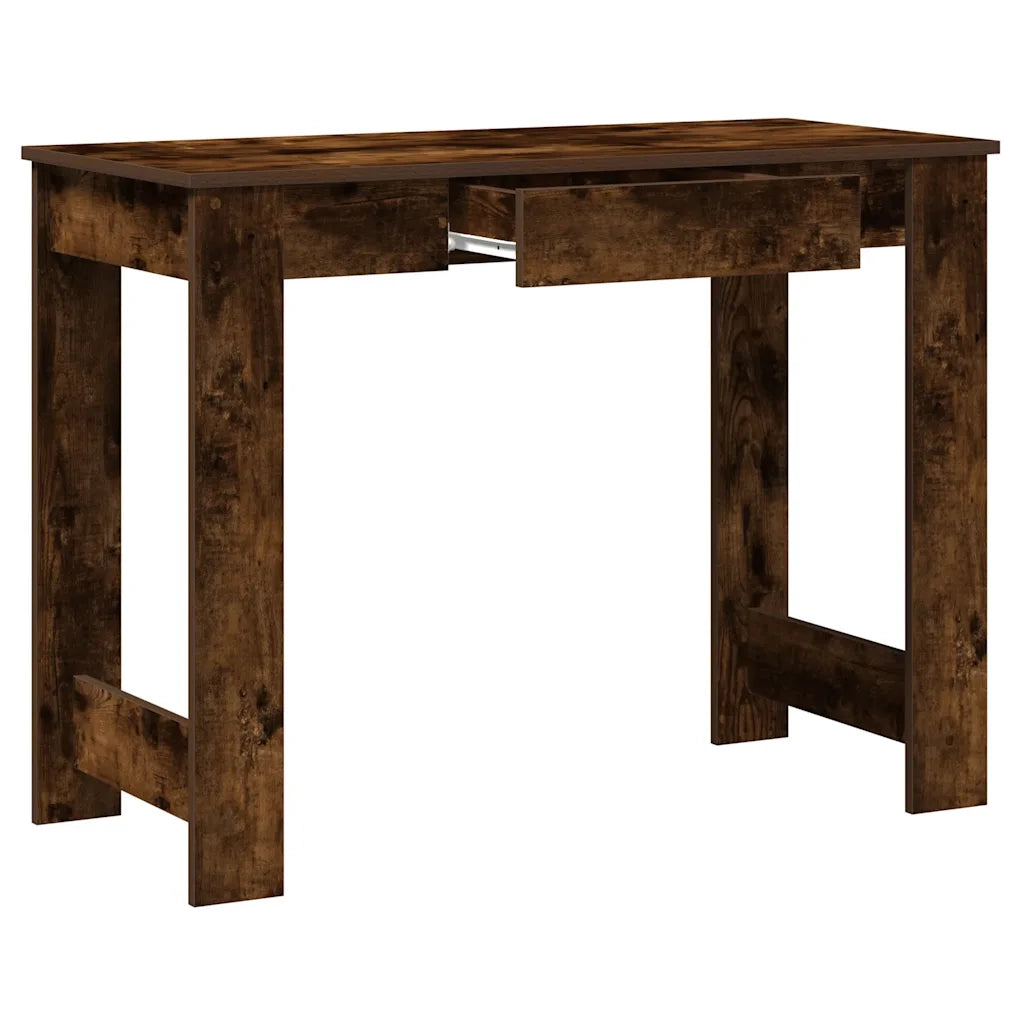Scrivania | Tavolo da Ufficio Rovere Fumo 100x45x75 cm in Legno Multistrato