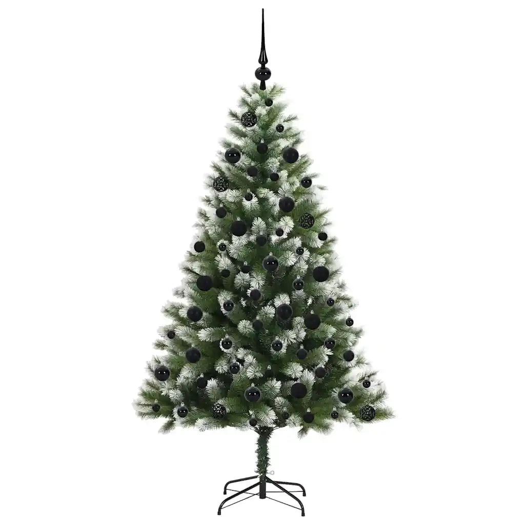 Albero di Natale artificiale a cerniera con neve fioccata 3395443