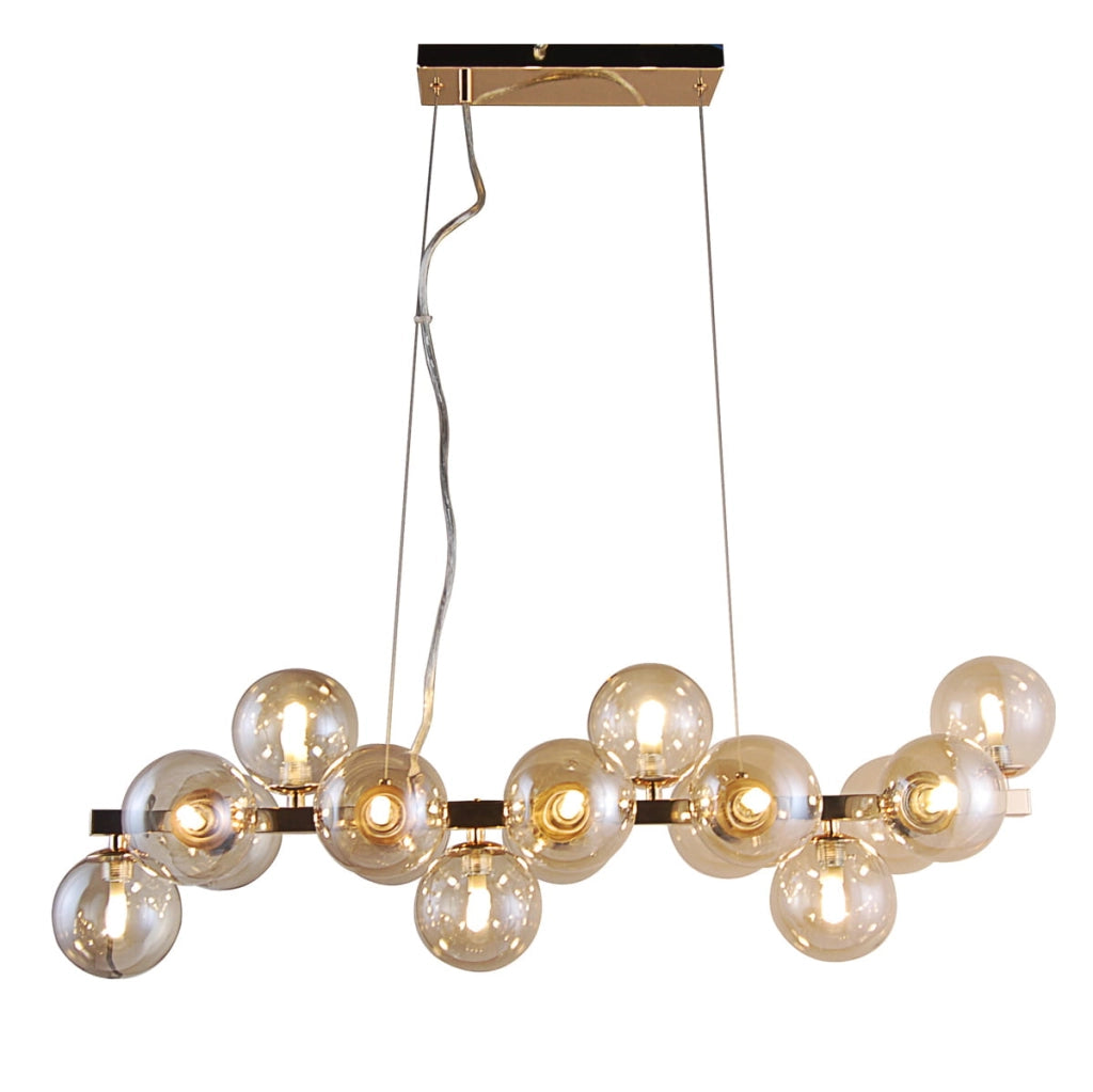Italux Marbelio lampadario moderno oro/cognac 16 luci G9