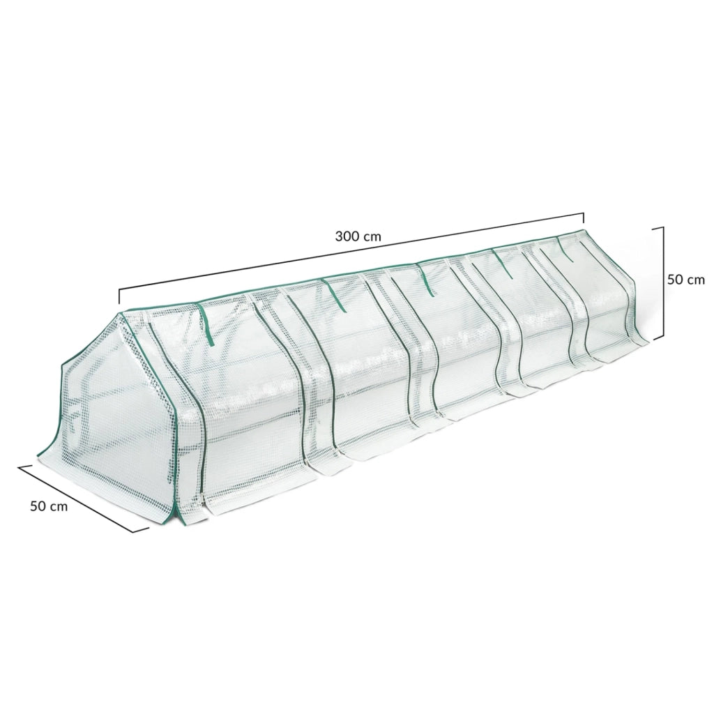 IDMarket - Telaio per serra da giardino speciale forzatura L. 300 CM bianco