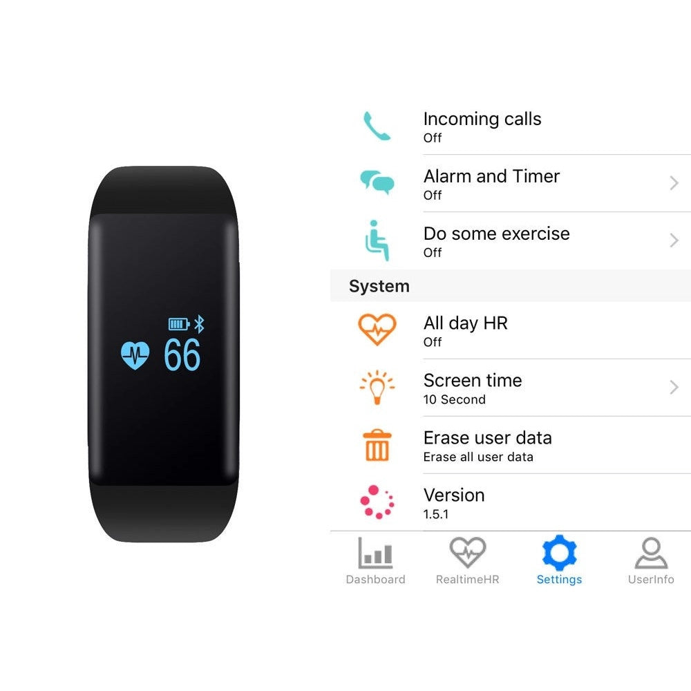 Trade Shop - Dfit Fitness Bluetooth Ip66 Chiamate Sport  Braccialetto Orologio Android -