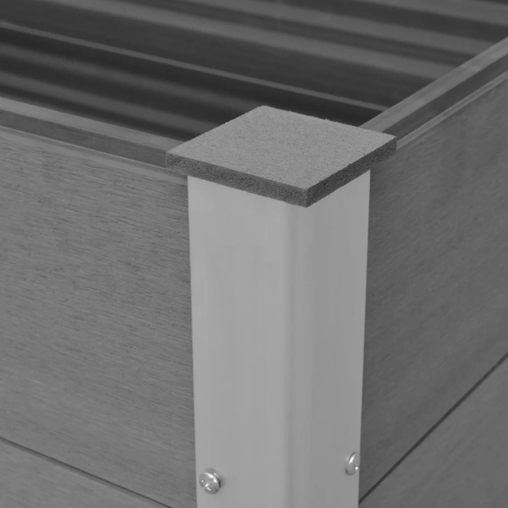 Fioriere | Cassetta per fiori | Letto Rialzato da Giardino in WPC 150x100x54 cm Grigio