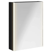 Mobiletto per specchio da Bagno | Armadio da bagno Rovere Nero 53,5 x 15,5 x 70 cm