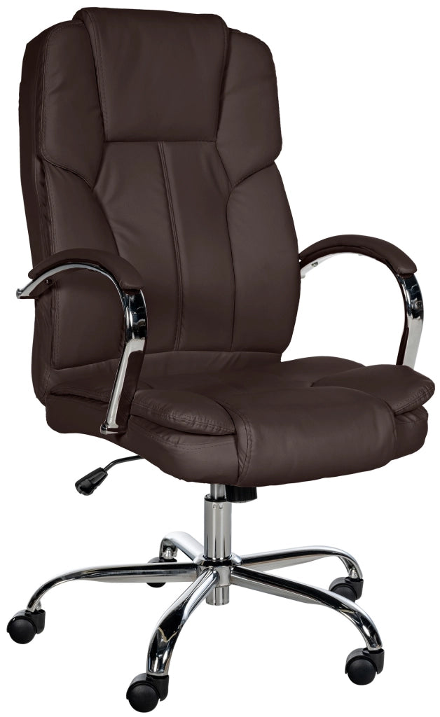 Poltrona ufficio XXL Xanthos in similpelle marrone