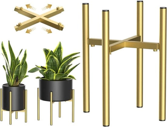 Supporto per piante - Regolabile supporto metallico per piante da 8-12" (vaso non incluso) - Stile e stabilità medievale per un elegante supporto per piante da interni - Adatto per decorazione interna ed esterna
