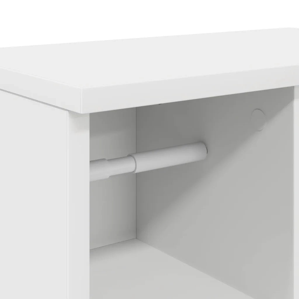 Mobile da Bagno | Armadio da bagno con Portarotolo Bianco 39x22x90 cm