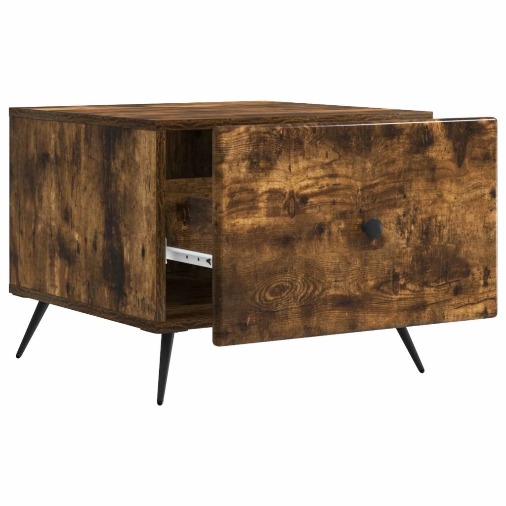Tavolino da salotto con cassetto Rovere Fumo 49 x 50 x 40 cm 895660