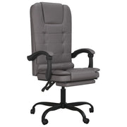 Poltrona da Ufficio Massaggiante | Sedia Relax Reclinabile Grigio Similpelle