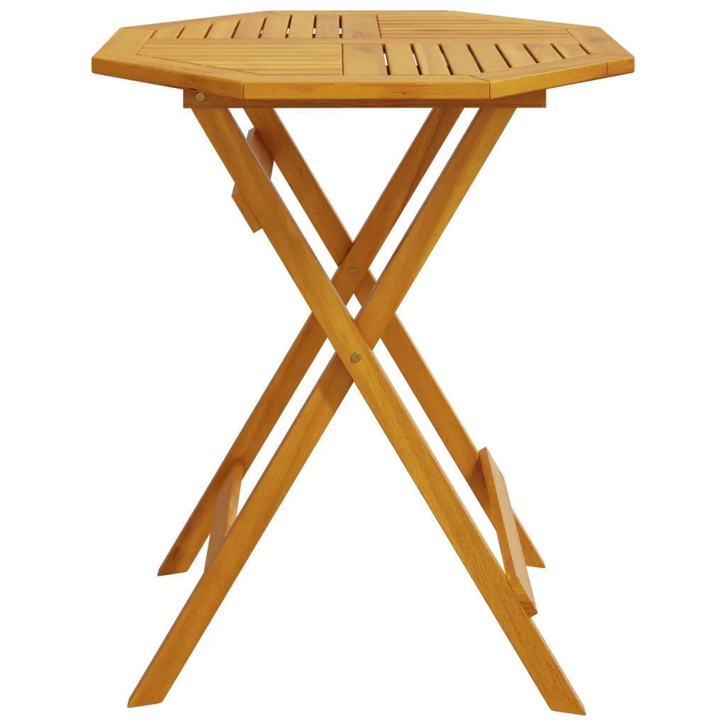 Tavolo da Giardino Pieghevole Ã˜60x75cm Legno Massello di Acacia